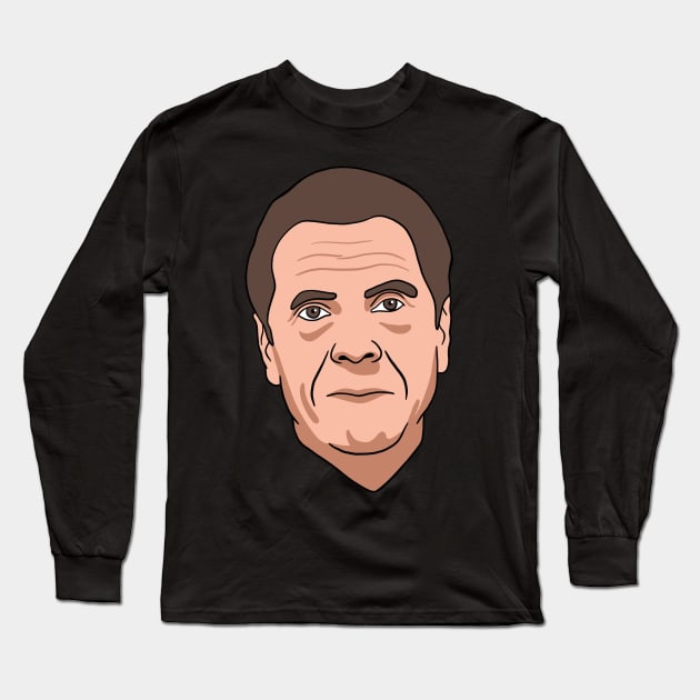 Cuomo Portrait Long Sleeve T-Shirt by Upsketch